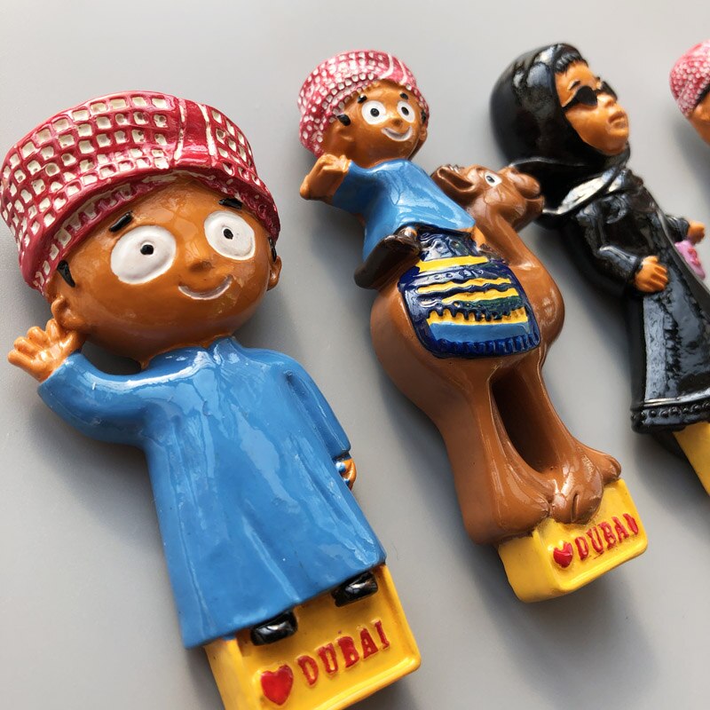 Dubai Regal Refrigerator Magnet 3D Character Fridge Magnet Magnet Resin Magnetic Fridge Magnet Tourist Souvenir