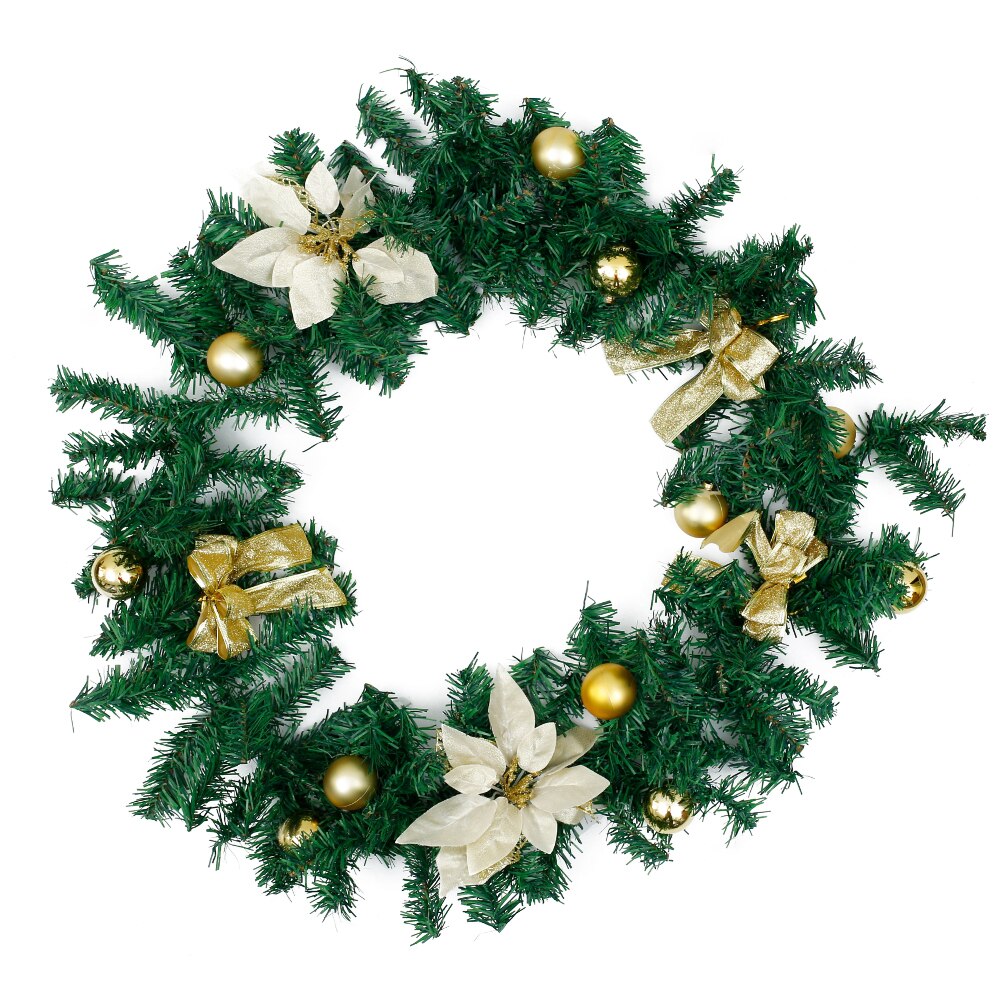 Christmas Garland Wreath Artificial Rattan Garland Christmas Home Decor DIY Hanging Weaved Garlands Year Navidad Decoracion: 1