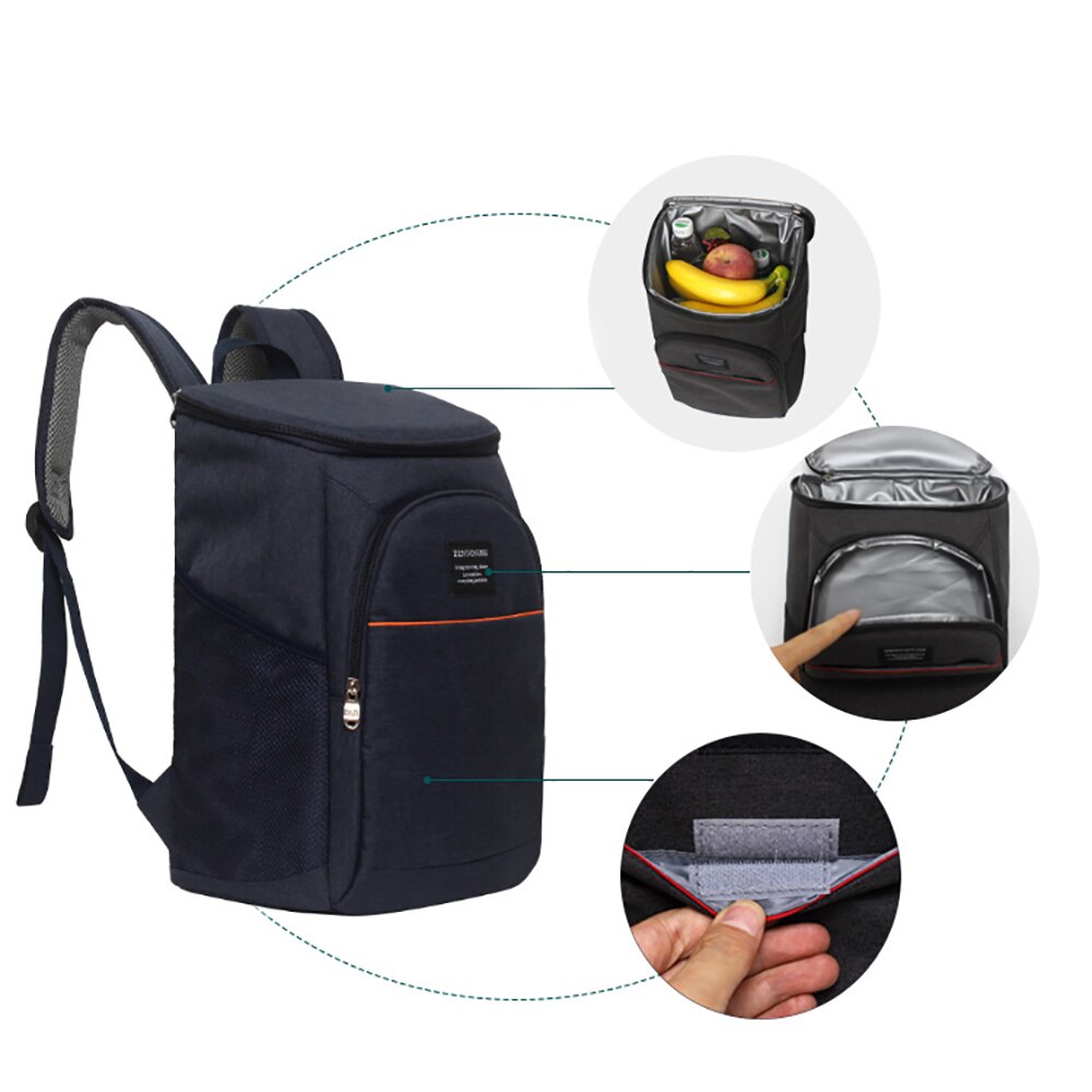 Be Nomad Picknick-Rucksack, Kühltasche, Isotherm - blau/grau