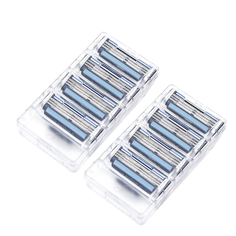 8 stk/parti barberblade til mænd barbering 3 lags barberblade kassette til mache 3