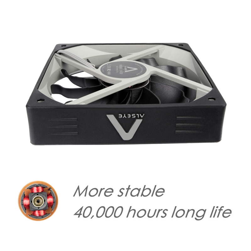 ALSEYE S-120 PC Fan 120mm High Air Flow Cooler 12V 3pin Cooling Fans for PC Case, CPU Cooler, Water Cooling