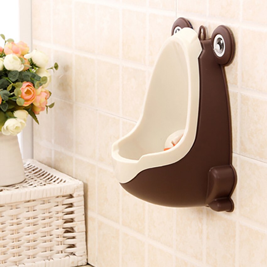 1Pc Frosch Geformt Kinder Urinale Wand Montiert Bad Kinder Saugnapf Töpfchen Pee Hängende Ausbildung Urinal Wc Mit Windmühle: Coffee