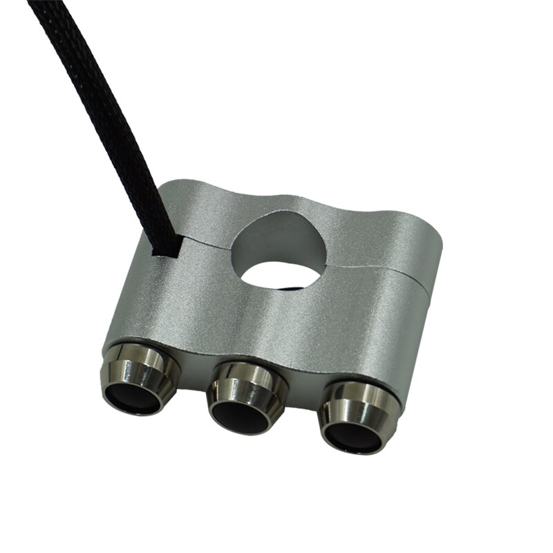Interruptor Universal de aluminio para motocicleta, Control de manillar de 7/8 pulgadas para faros, bocina, Luz antiniebla de parada de emergencia, botón tres en uno: Silver