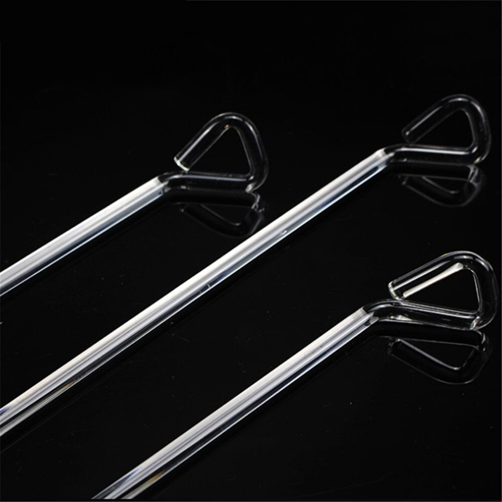 2 Pcs Laboratory Lab Glass Triangle-headed Cell Spreader 20cm long