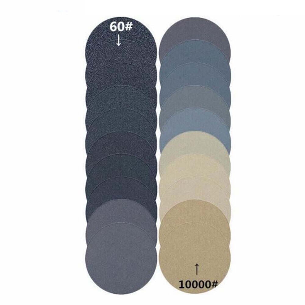 50 kpl 3 tuuman 75mm piikarbidin hiomapaperi 600-10000 karkea hiekkakiekko