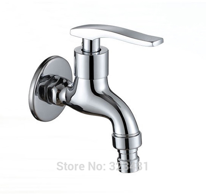 9cm Length Brass Washing Machine Water Tap Chrome Plated Wall cold water tap Laundry Faucet Bibcock