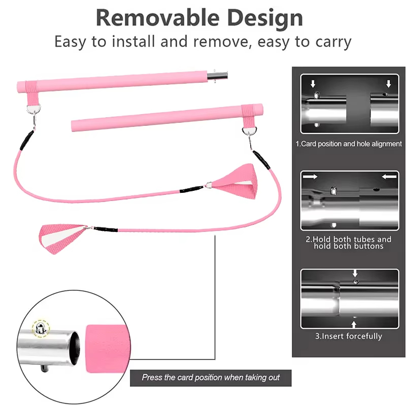 Pilates Kit Met Weerstandsbanden, Multifunctionele Yoga Pilates, Draagbare Home Gym Pilates Weerstandskit Full Body Workouts