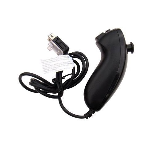 Zwart Motion Sensor Afstandsbediening + Wired Nunchuck Combo voor Nintendo Wii Console