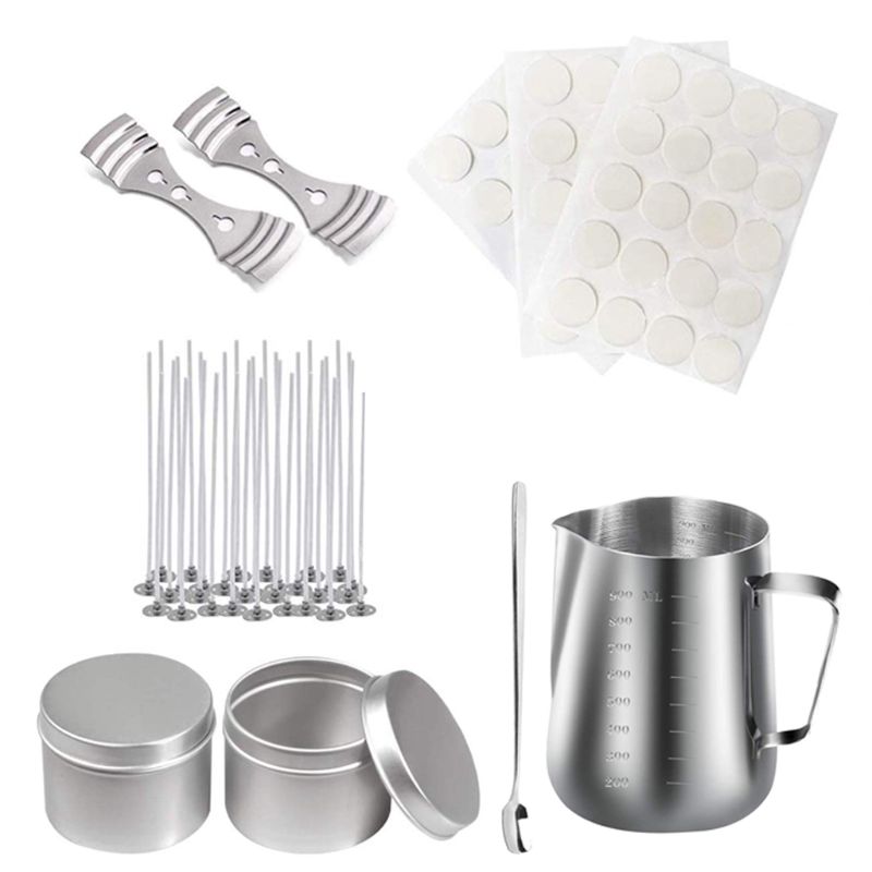 Kynttilänvalmistussarjan tarvikkeet, soijavaha -diy -kynttiläkäsityökalut, mukaan lukien kynttilänvalmistus  r7rc