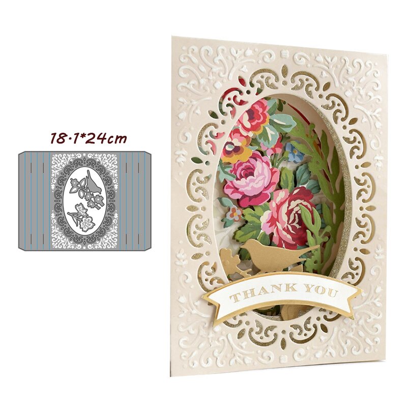 Panalisacraft grote bloemenlijst metalen snijmallen stansen scrapbook album papier kaart knutselen reliëfdruk: 2376