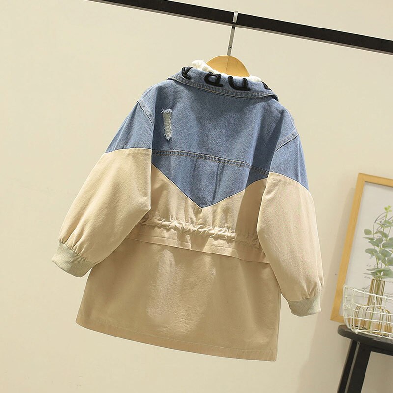 Girls Denim Coats Spring Kids Jackets for Girls Teenagers Tops Autumn Children Clothing for 6 8 10 12 14 Years