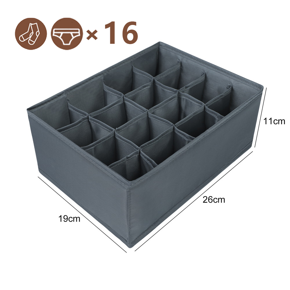 Sokken Organizer Ondergoed Bh Opbergdoos Kast Lade Organizer Voor Kleding Stropdassen Garderobe Organizer Kast Separator: Light Grey