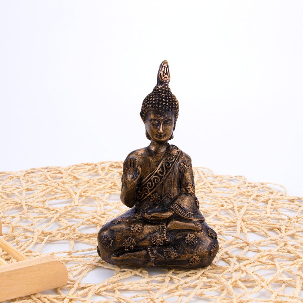 Zuidoost-aziatische Stijl Exquisite Aziatische Boeddha Hars Boeddha Sculptuur Thaise Boeddha Religie Beeldjes Decoratieve Woninginrichting