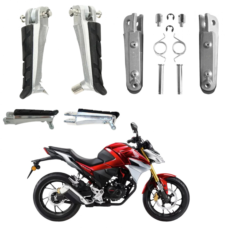 Motorrad-Fußrasten vorne, Fußstützen, schwarze Pedale für Höhle Phantomsturm, Vorderauge CB190R