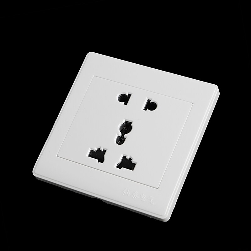 Universal 5 Hole Electric AC Power Outlet Panel Plate Wall Charger Dock Socket On