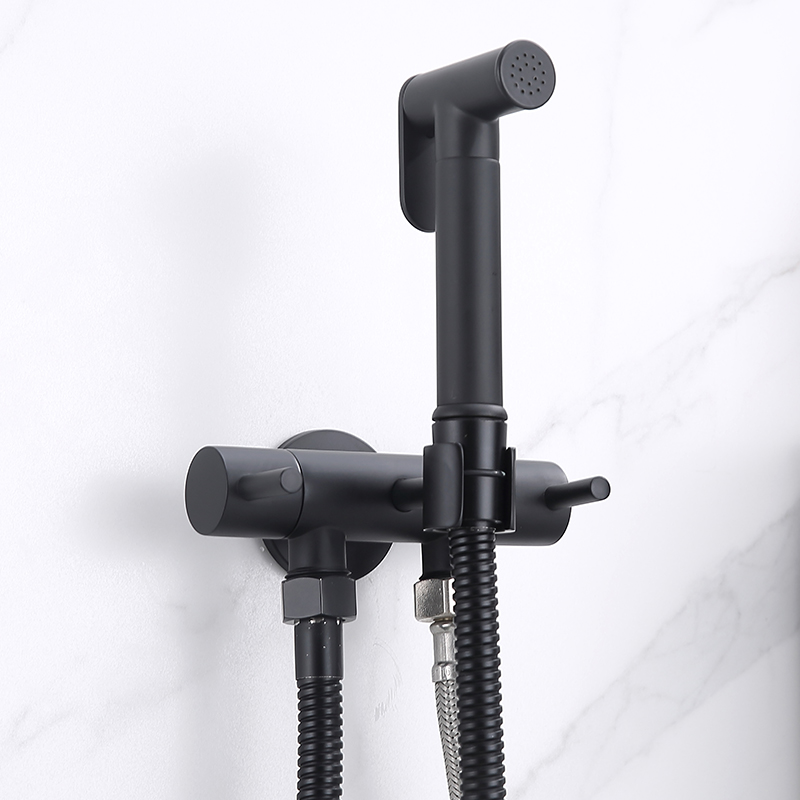 Bidets Kraan Chrom/Zwart/Goud Wc-reiniger Set Douchestraal Bidet Spuit Wc Kranen Wall Mounted Douche Bidets