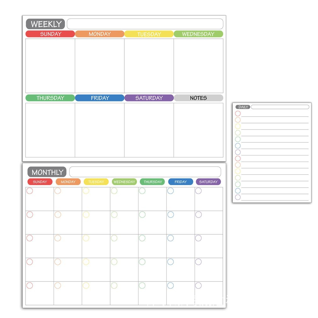 Uitwisbare Koelkast Magnetische Kalender Planner Duurzaam Praktische Memo Koelkast Sticker Message Board