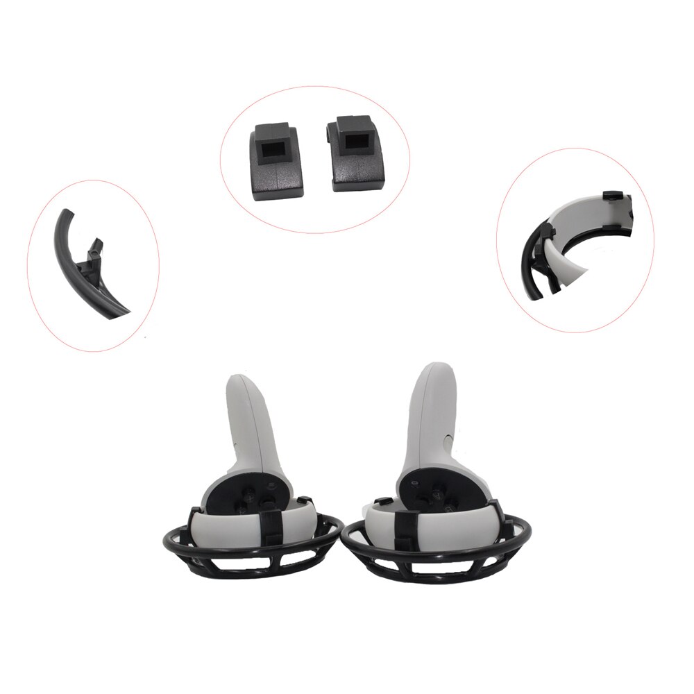For Oculus Quest 2 VR 1 Set VR Controller Fixer Bumper Headset Handle Bumper Protective Holder Gamepad Accessory