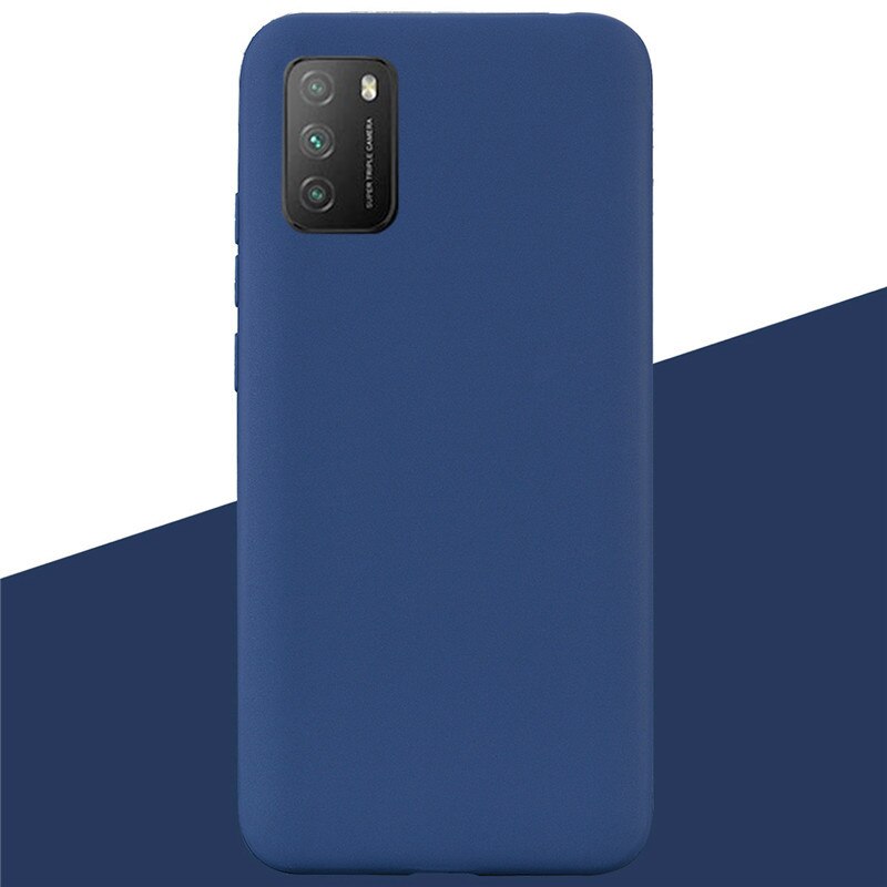 For POCO M3 Case Soft Silicone Tpu Case For Xiaomi Poco M3 Case Protective Silicone Case For POCO M3 M 3 Fundas Coque Shell Capa: 2 Dark Blue
