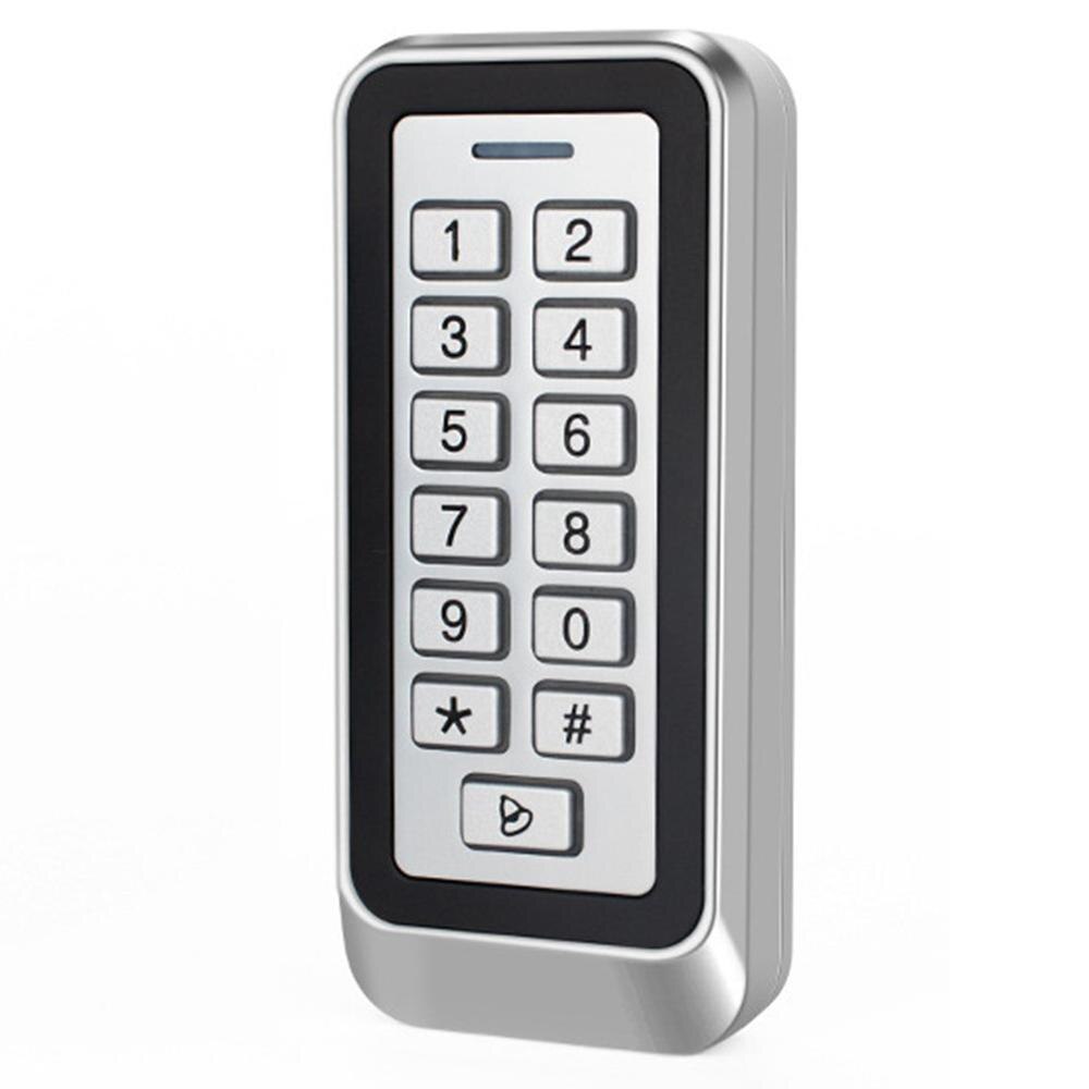 1 Pcs Metal Waterproof Access Control Machine Metal Drawing On The Surface Waterproof And Dustproof Backlight Button