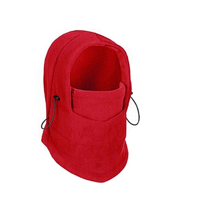 Nuovo berretto sportivo invernale copricapo da corsa all'aperto cappello in pile caldo sciarpa cappello da bici da sci da corsa caldo per uomo e donna: Red - 1Pcs