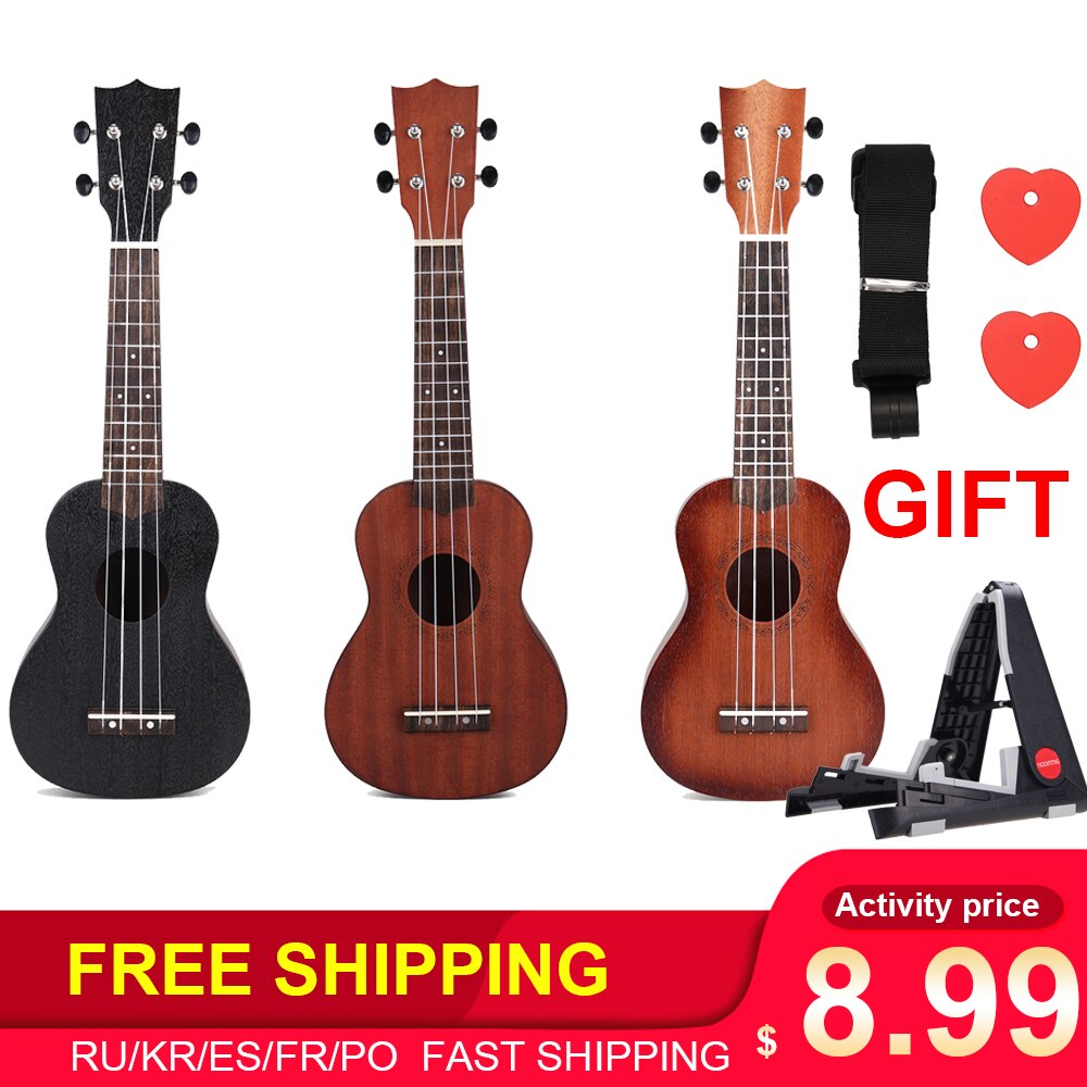 21 inch Kids Wooden UKulele 4 String Portable Guitar Instrument Mini Guitars ukulele kit ukulele guitar mini guitar guitarra