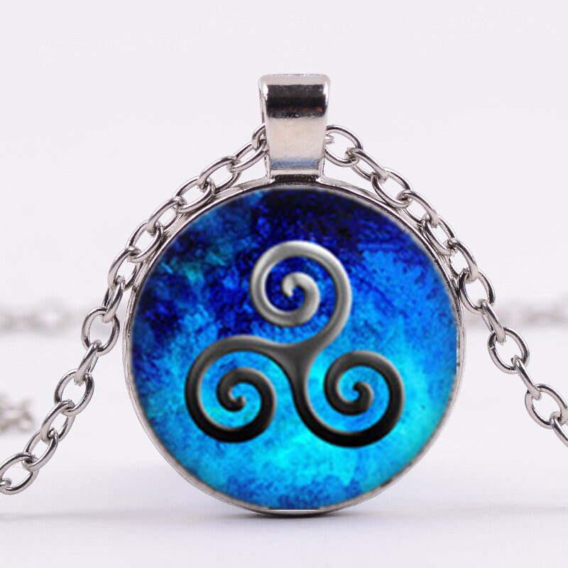 4 stk/sæt håndlavet glas vedhæng teen ulv teenager ulv symbol blå triskele triskelion allison argent halskæder armbånd øreringe