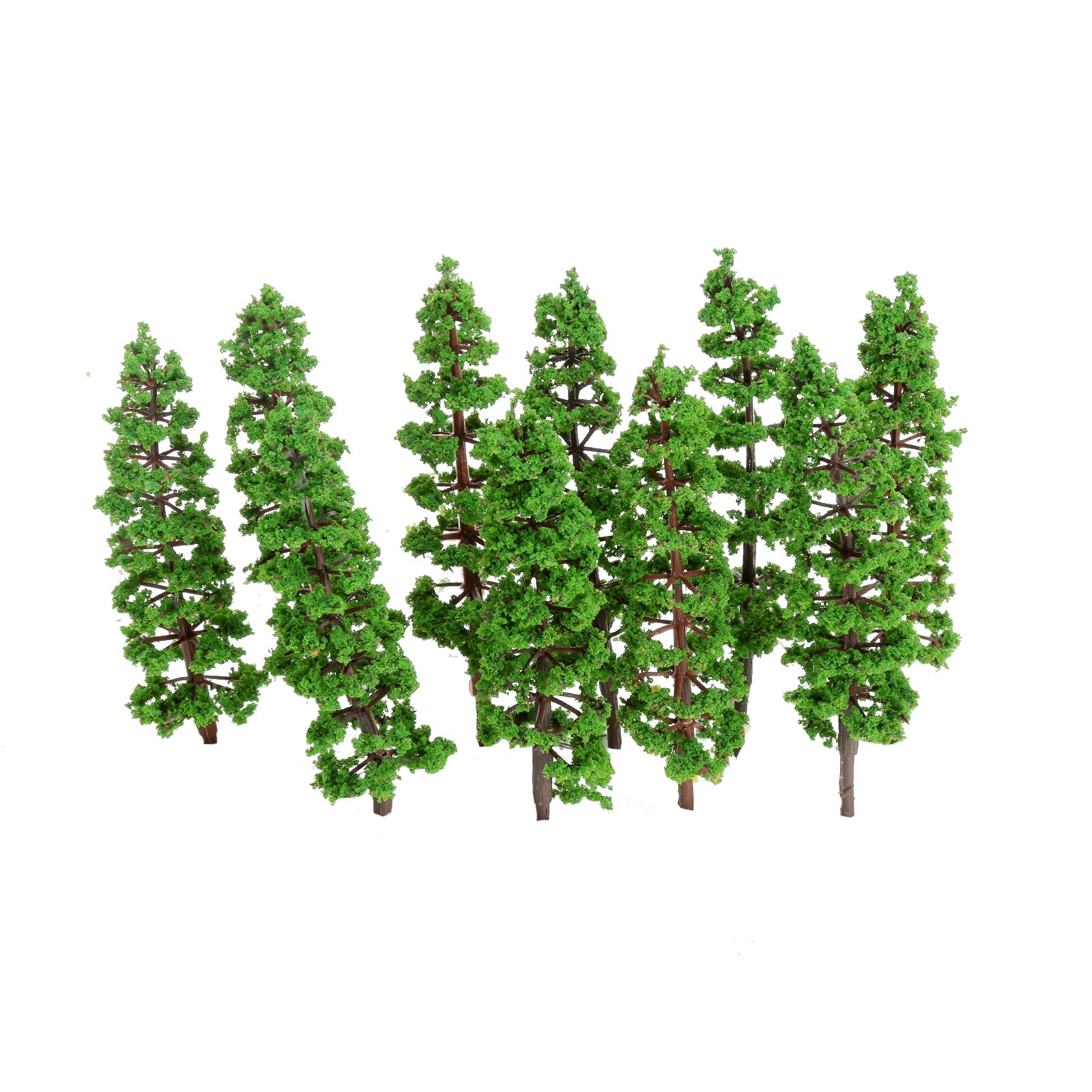 10pcs/set Green Pine Trees 9cm Model Street Park Railway Landscape Scenery Layout Toys Festive Party Decor Scale 1:100 - 1:150