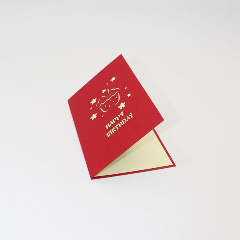 Carving Origami 3D Greeting Card Chinese Folk Characteristics Paper-cut Red Cover Animal Pattern Birthday Greeting Card