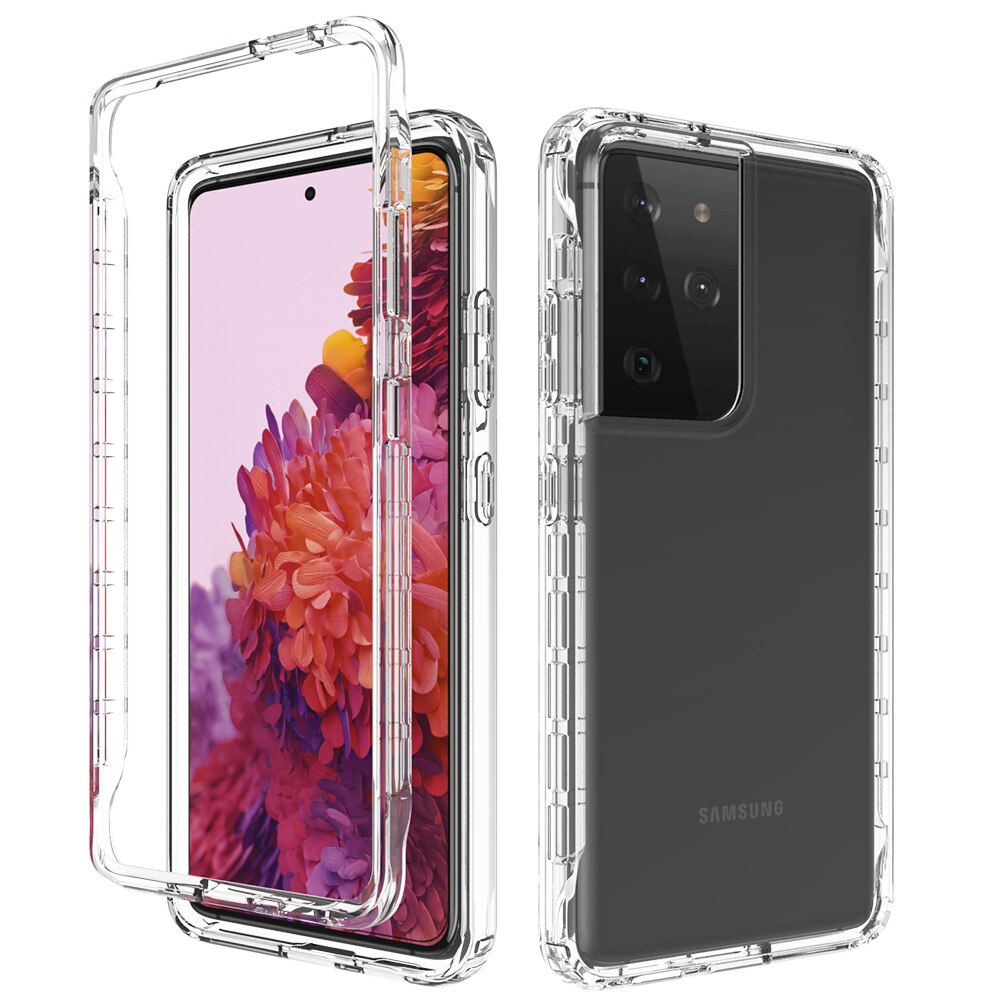 3 en 1 dégradé Transparent coque arrière pour Samsung Galaxy S30 Plus S30 Ultra quatre coins Airbag couverture antichoc: For S30 Plus / Transparent