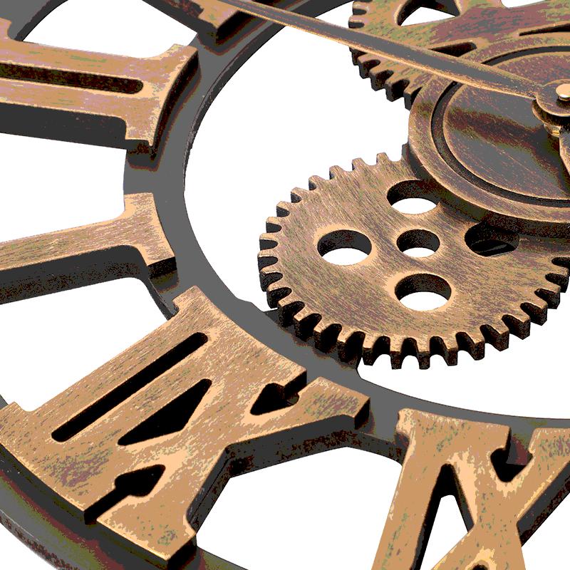 Industrial Gear Wall Clock Decorative Retro MDL Wall Clock Industrial Age Style Room Decoration Wall Art Décor