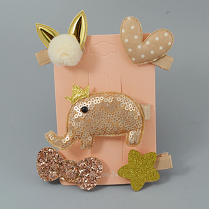 Bear Leader Haarspangen - Cartoon Schleife Kinder Haarclips - Barrette Ornament Zubehör für Mädchen: AZ2078L7 Gold