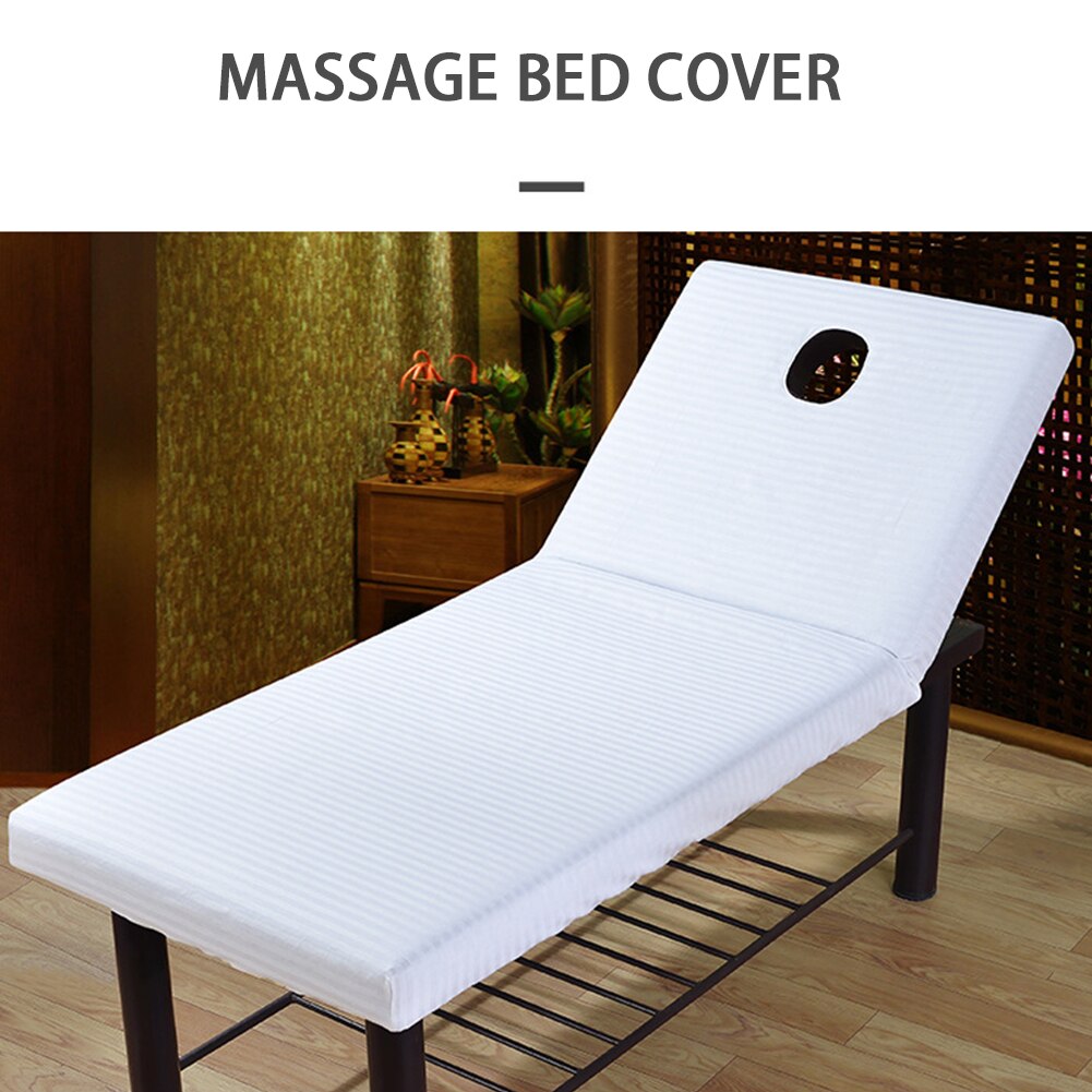 Non Slip With Face Hole Elastic Dustproof Bedding Table Sheet Cotton Blend Spa Salon Massage Bed Cover Soft Full Wrap