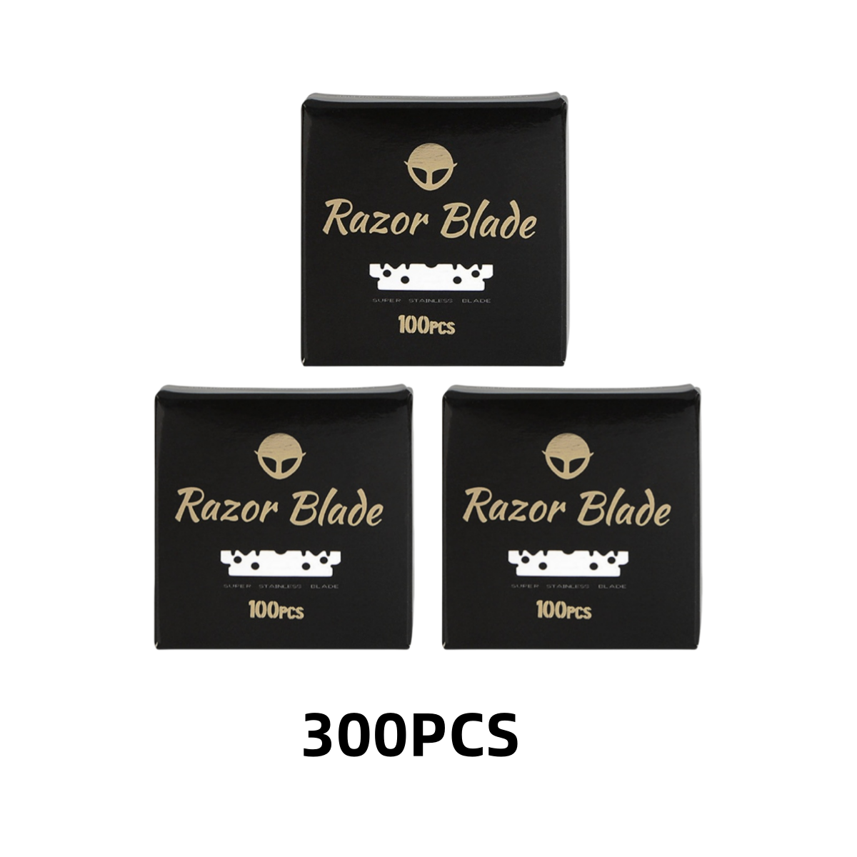 100 st rakblad rostfritt stål säkerhetsrakblad för rakning rakhyvel ersätter män rakapparat barberblad verktygstillbehör: Svart