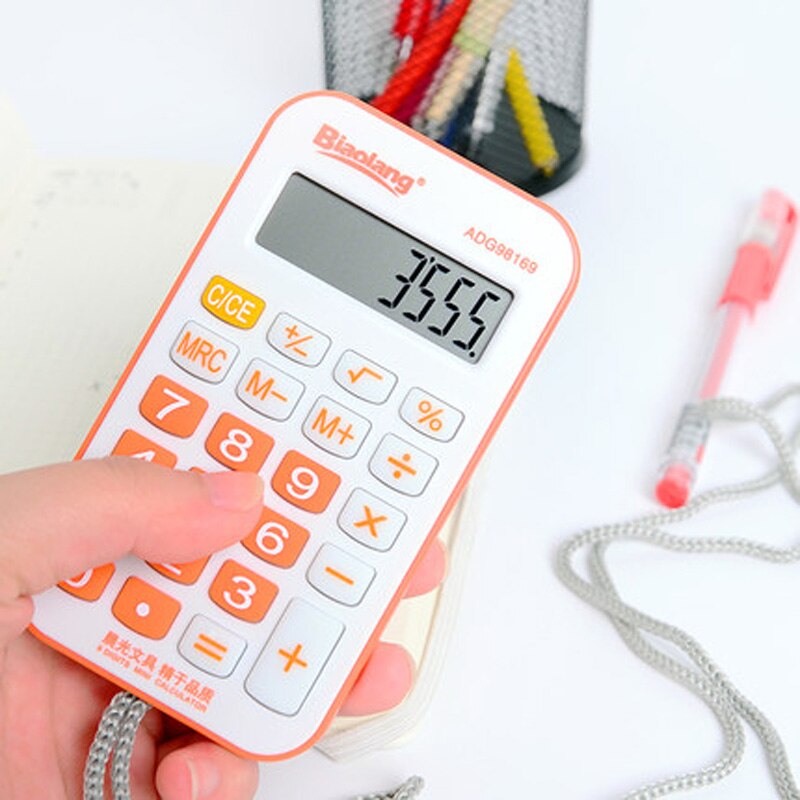 Calculadora bonita de superior con diamantes de de color de dibujos animados y Fondo transparente de música como de chica