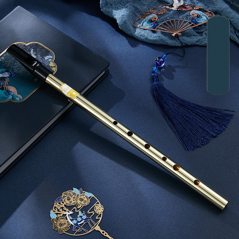 Clarinet Irish Whistle Beginner 6-hole Clarinet Tin Treble Clarinet Recorder Woodwind Musical Instrument C Tone D Tone: Golden-d tone