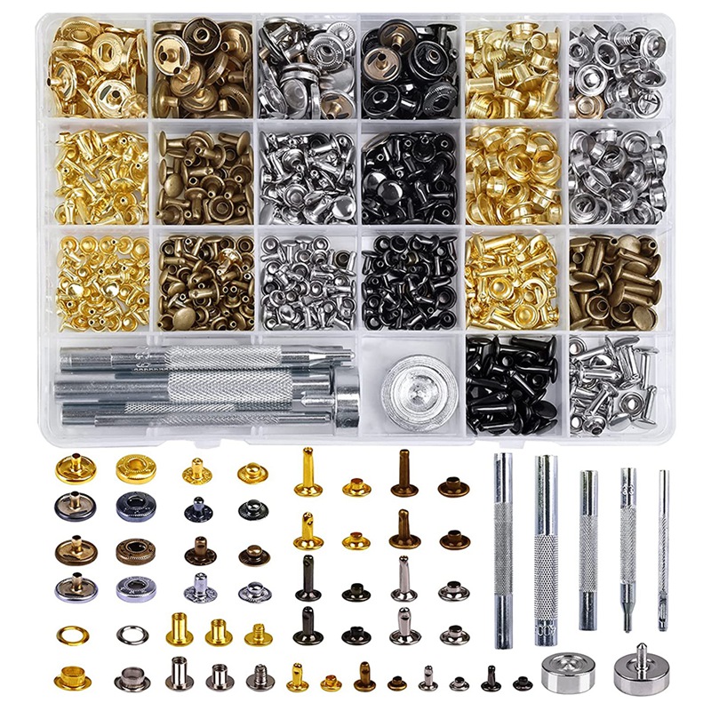 -Snaps And Fasteners Kit, 200Sets Rivets, 140 Eyel... – Grandado