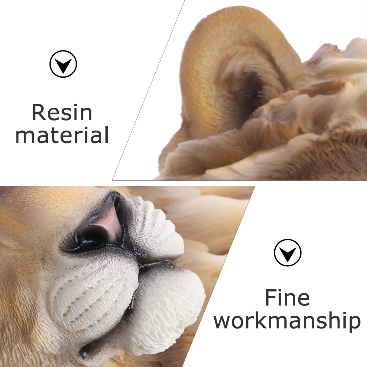 1Pc Dieren Head Versiering Simulatie Realistische Duurzaam Muur Opknoping Deocration Hars Ornament Resin Craft Voor Home Office Store