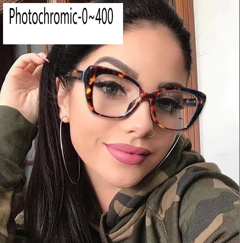 Sunglasses Myopia Sunglasses Photochromic Finished Women Myopia Eyeglasses Frame with color lens Sun glasses Myopia Eyewear FML