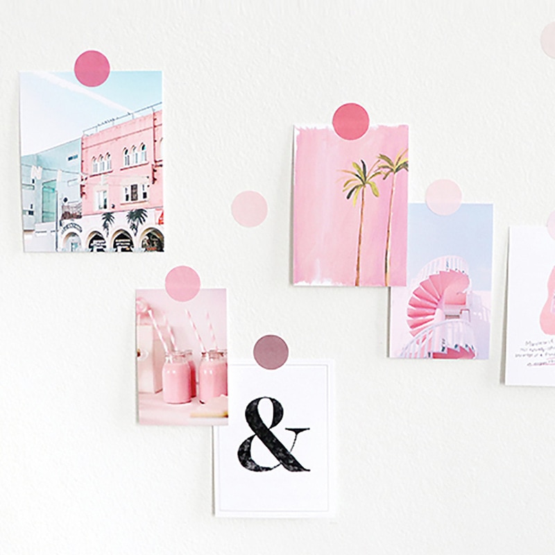 76Pcs Leuke Effen Kleur Stickers Kawaii Dot Papier Sticker Voor Kids Diy Scrapbooking Albums Briefpapier Stickers Levert