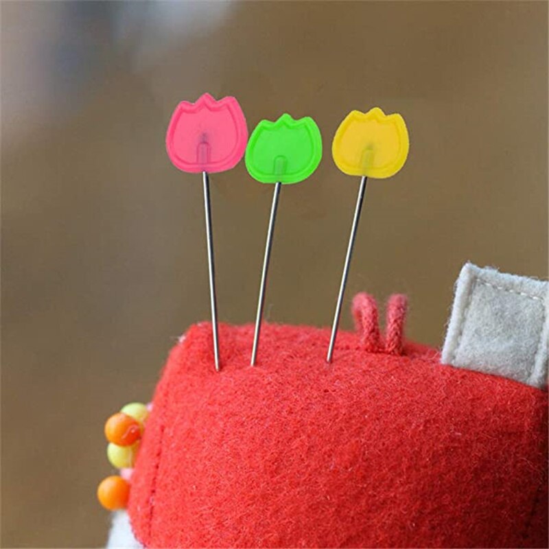 50pcs/box Flat-head Sewing Needle Pins Dressmaking Pins Stainless Steel Embroidery Patchwork Pins DIY Sewing Garment Accessories