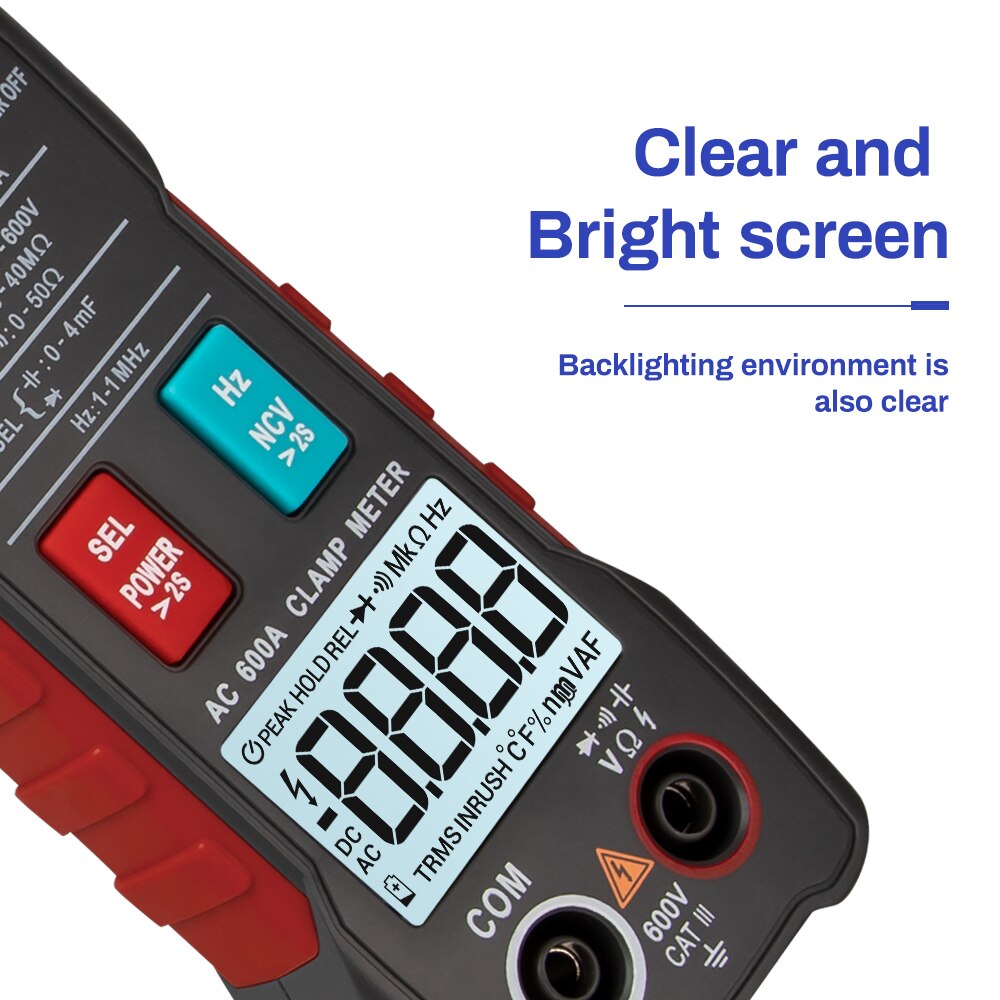 ANENG ST204 Clamp Meter Digital Multimeter True RMS Current Plier Clamp Ammeter VFC Capacitor Transistor Tester Frequency Meter