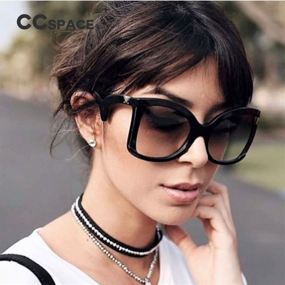 CCSPACE 6 couleurs 42g lunettes de soleil yeux de chat femmes lunettes de pliage jambes lunettes créateur femme dégradé nuances 45309
