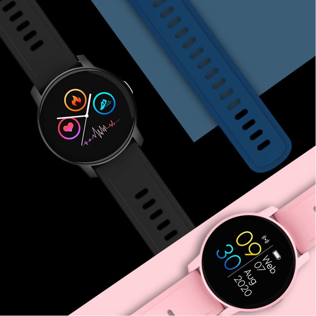 Heart Rate Monitor W9 Smart Watch Sports Mode Sleep Time Monitor Bracelet Full Touch Screen Waterproof IP67
