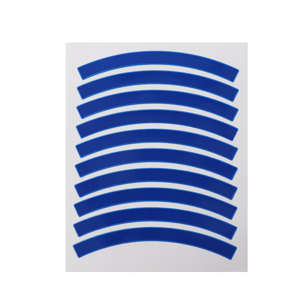 10 sztuk wioślarz odblaskowe naklejki wodoodporna opona aplikacja taśma bezpieczeństwa jasne paski koło rowerowe dla dzieci wioślarz równoważny: Niebieski