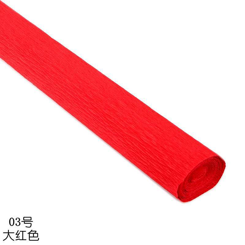 250Cm * 50Cm Crinkled Crêpepapier Bloem Wikkelen Bruiloft Feestelijke Partij Decoratie Kids Diy Vouw Scrapbooking Ambachten 5Pcs: Red
