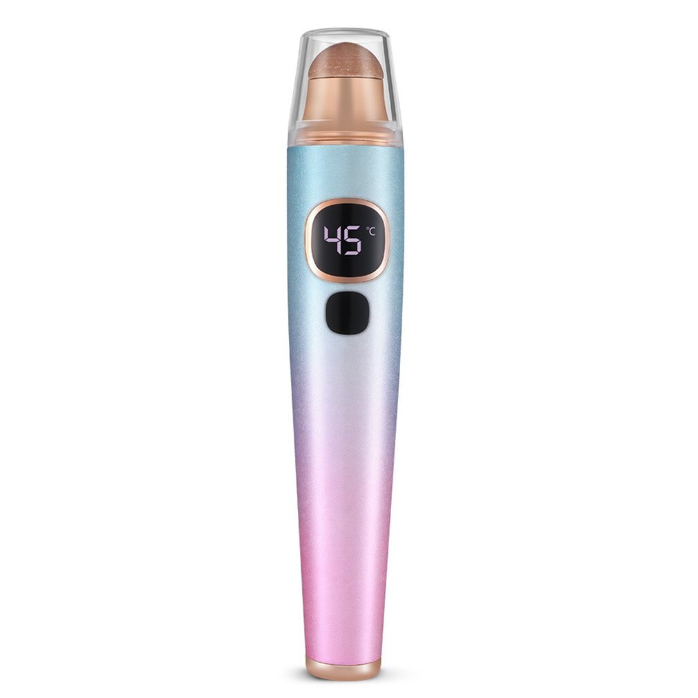 Eye Massager Wand With 40℃ Heat Sonic Vibration For Dark Circles Puffiness Eye Fatigue Anti-wrinkle Facial Massager: Pink Blue