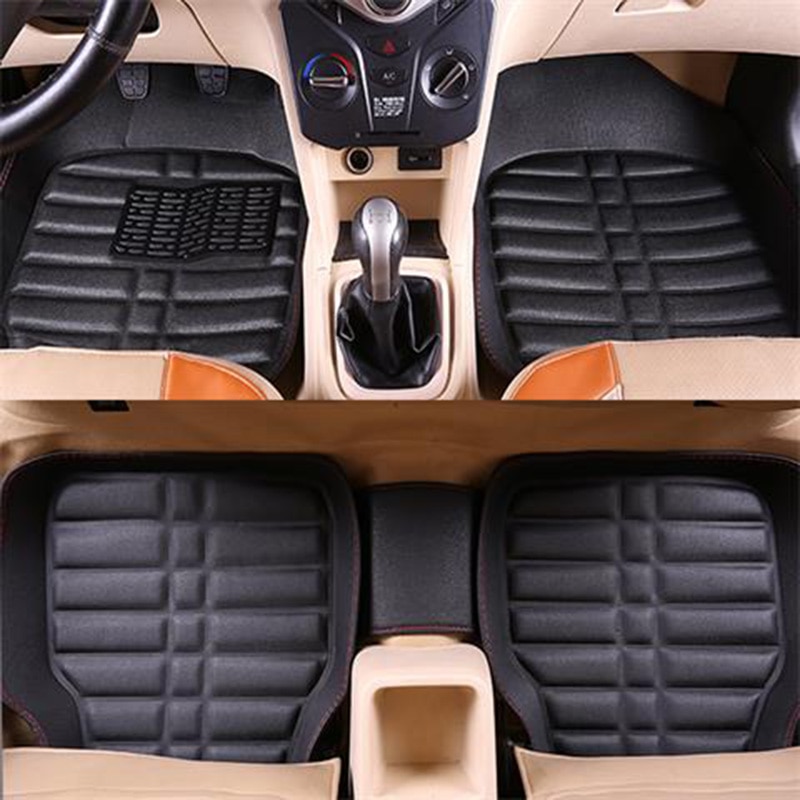 leather car floor mats for Peugeot All Model 3008 206 307 207 408 308 508 301 4008 RCZ 301 Car Styling Accessories Foot Pad