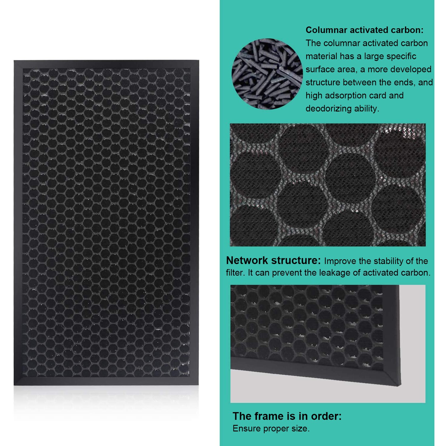 For Sharp Air purifier FU-A80T FU-A80E-W FU-A80E FU-A80A FU-A80A-W FU-A80TA Replacement HEPA Carbon filter FZ-A80SFE