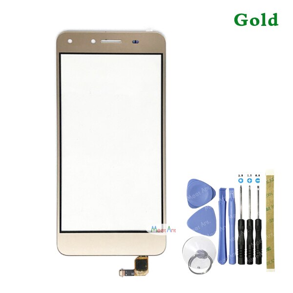 de 5,0 "para Huawei Honor 5A Y5 II 2 Y5II CUN-L01 LYO-L21 Digitalizador de pantalla táctil Sensor de Lentes de vidrio exterior Panel: gold With Tool